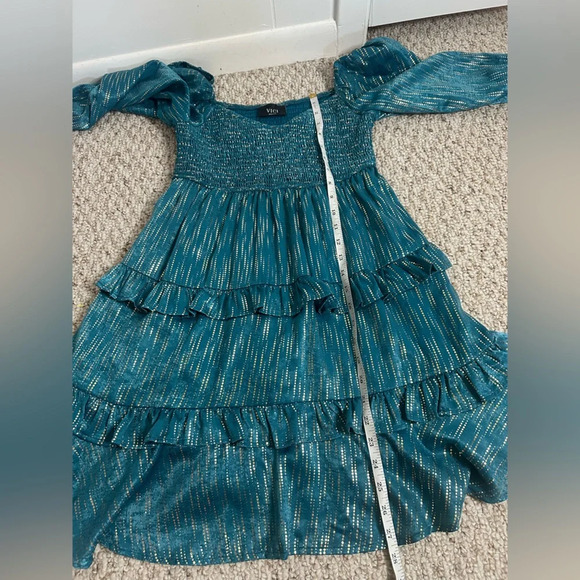 Vici Teal Long Sleeve Dress size Small - Picture 5 of 8